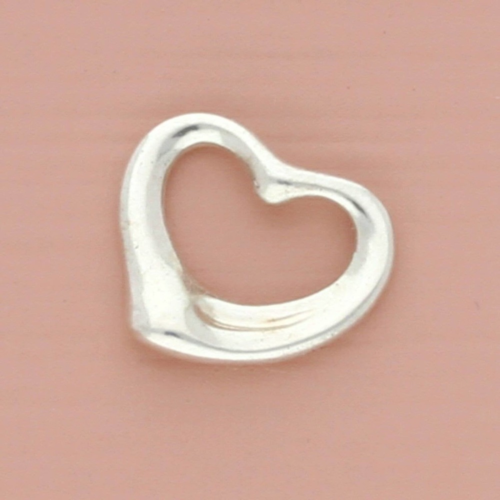 tiffany & co sterling silver small elsa peretti open heart pendant